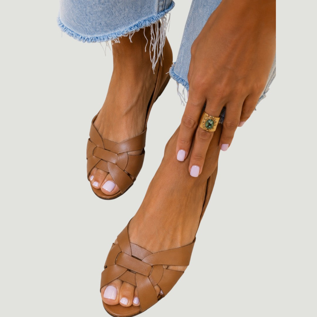 Serafina | Woven Leather Sandals