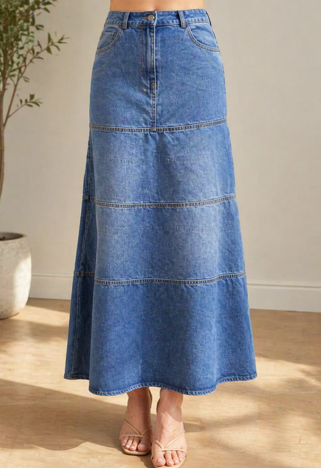 Mary Mid-Length Denim Skirt – Bella Taylor - New York