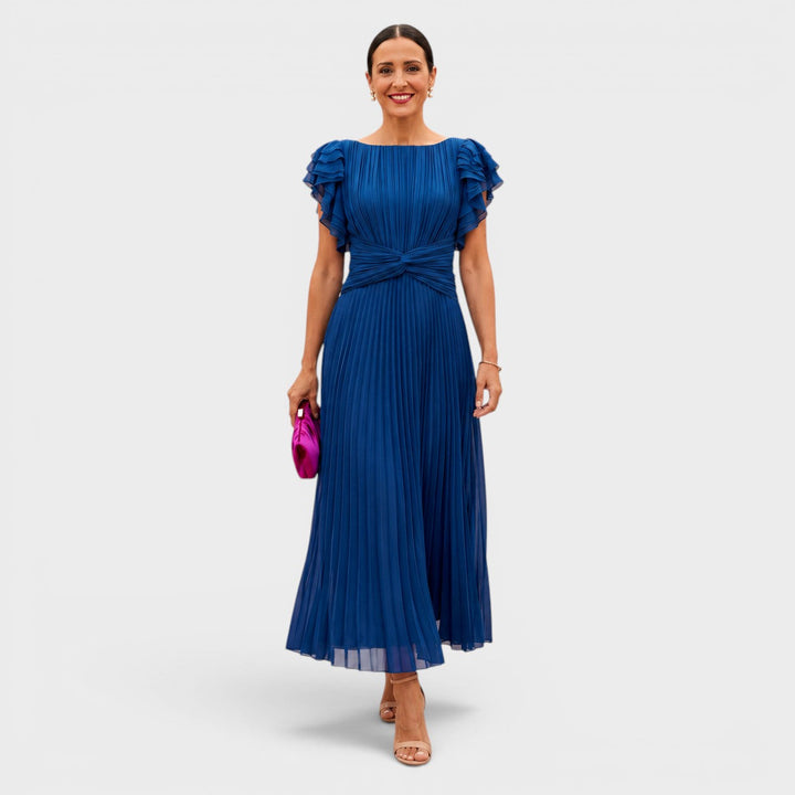 Lucienne | Elegant Pleated Maxi Dress
