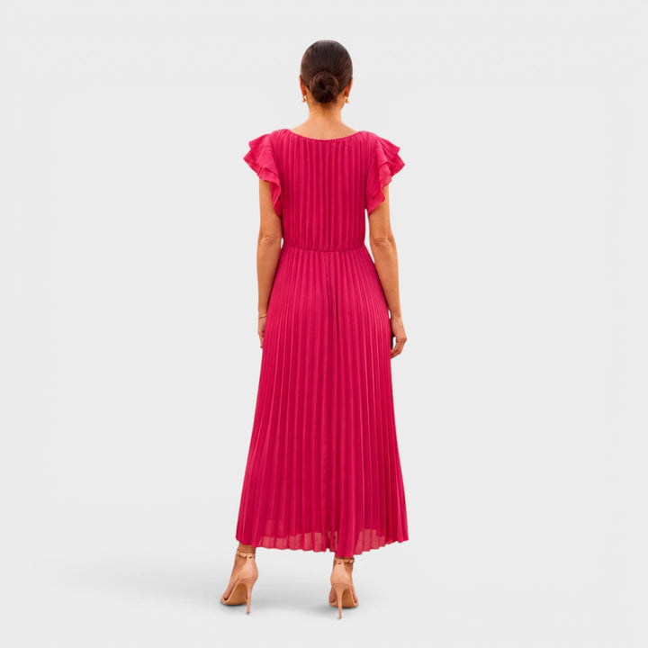 Lucienne | Elegant Pleated Maxi Dress