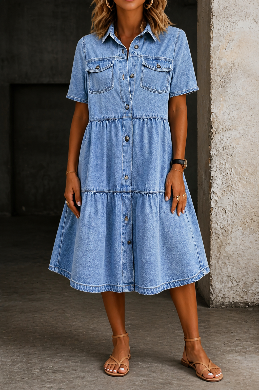 Sophia Elegant Denim Dress – Bella Taylor - New York