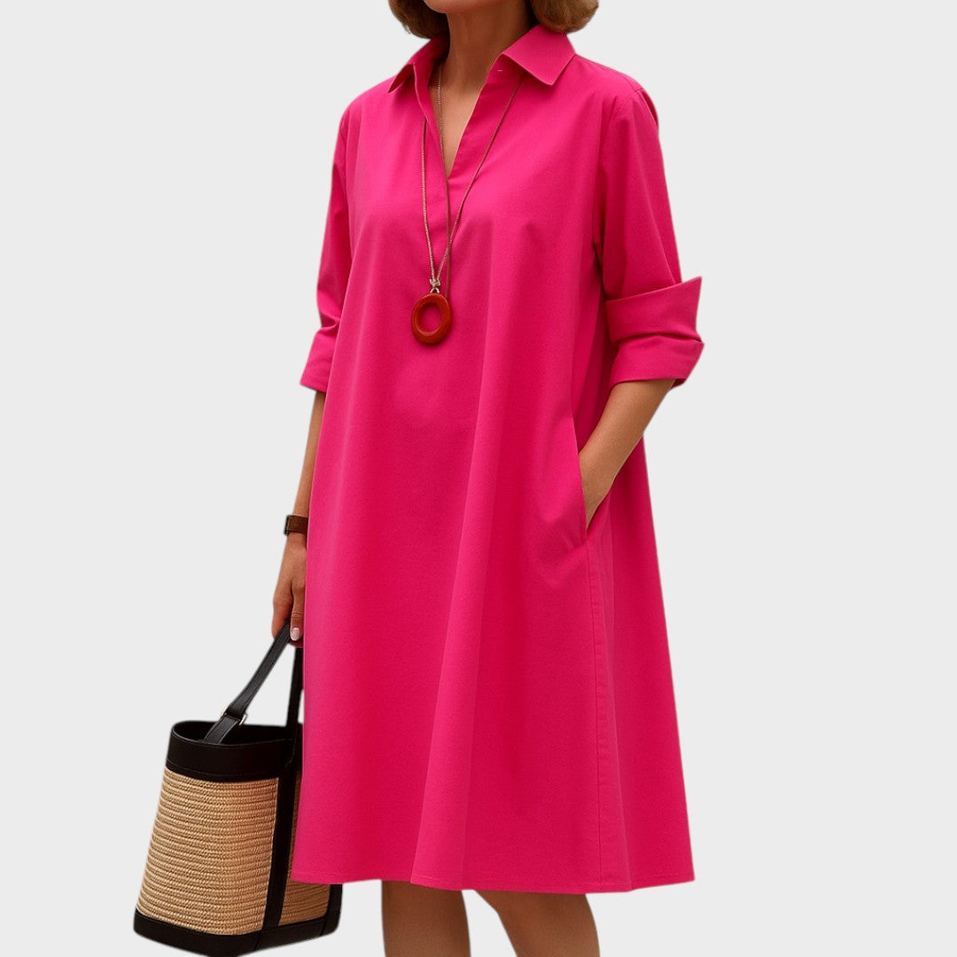 Télia | Ruffled Shirt Dress