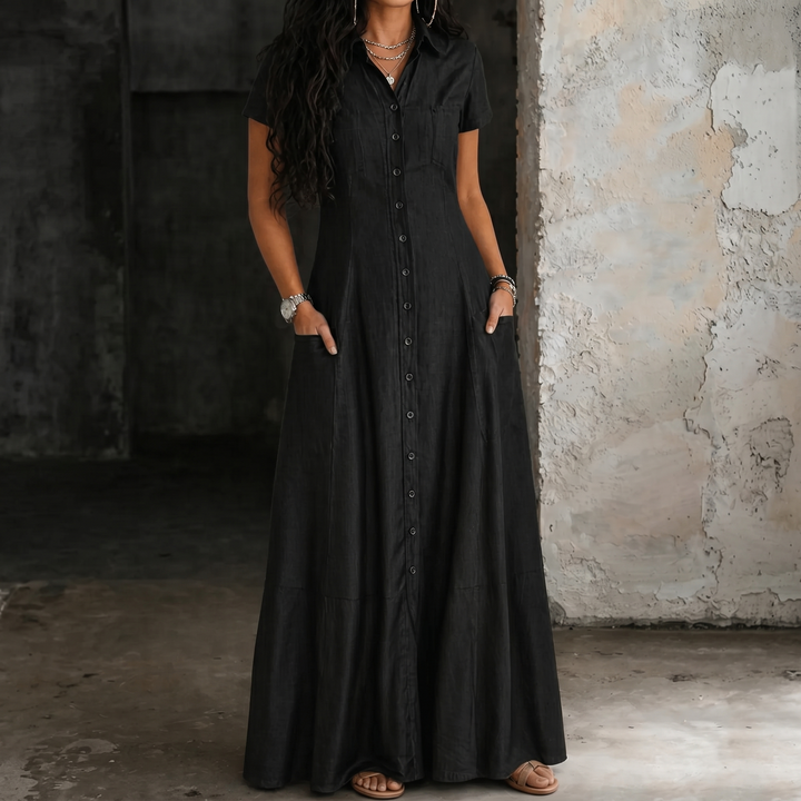 Hera | Long Denim Dress