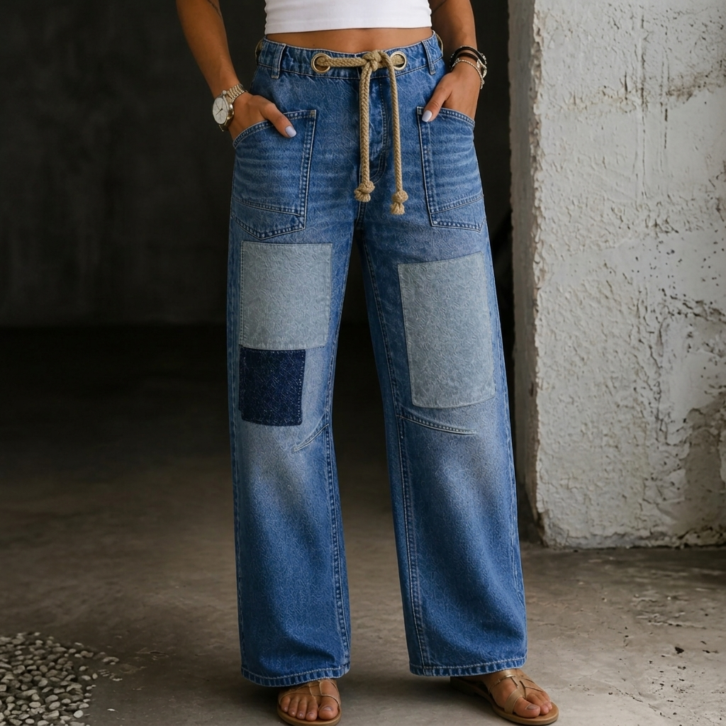 Margaret Patchwork Denim Jeans – Bella Taylor - New York