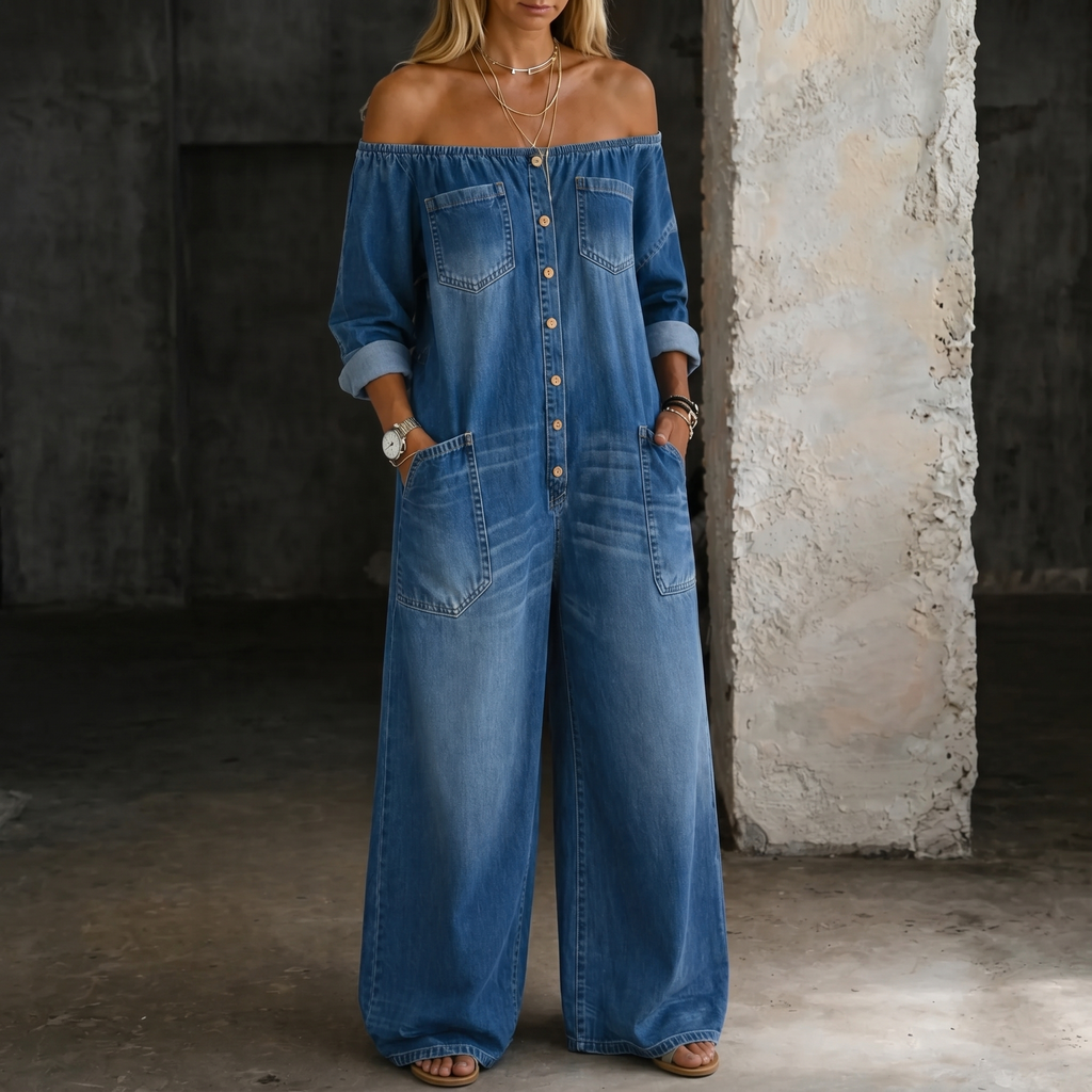 Elena Off-Shoulder Jumpsuit – Bella Taylor - New York