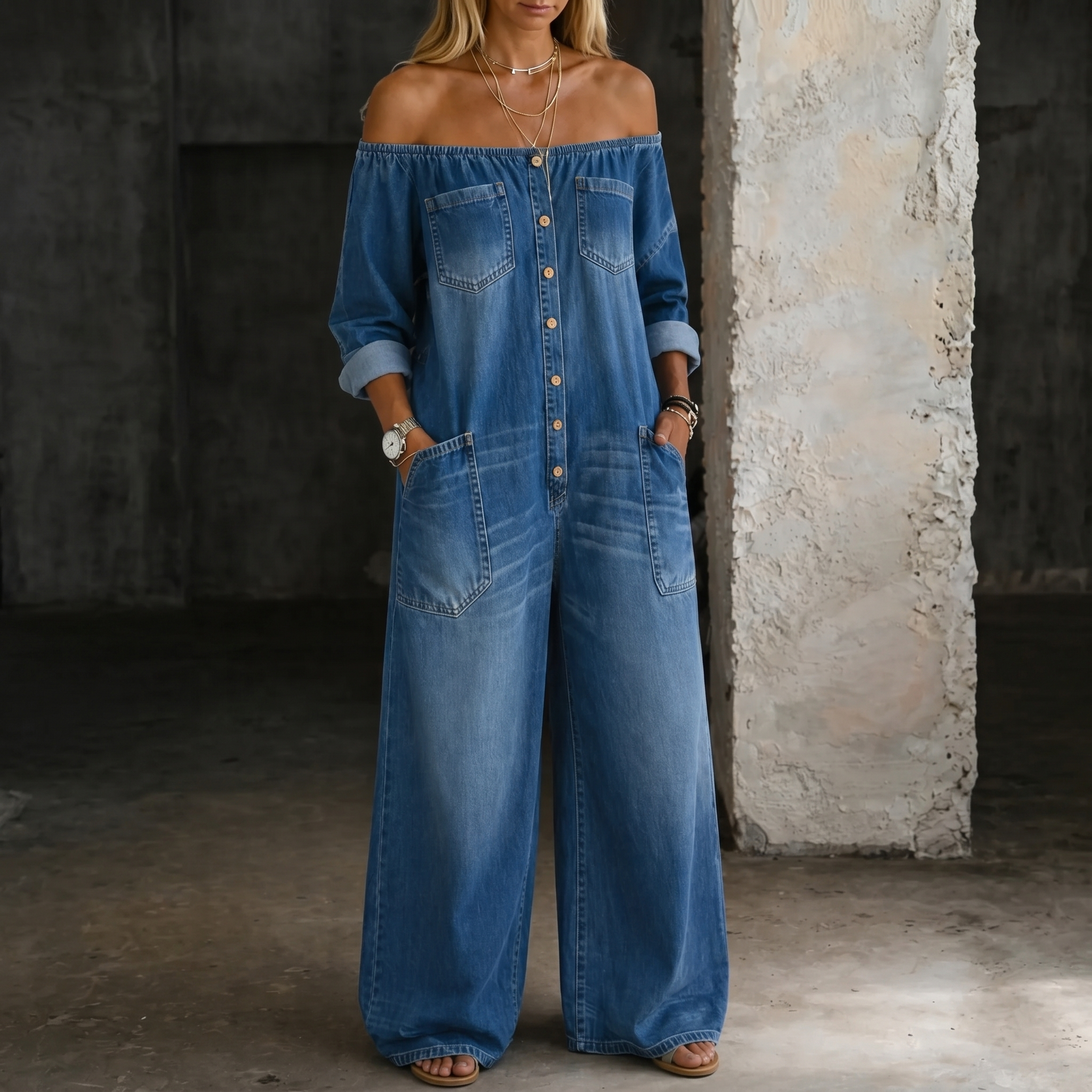 Elena Off-Shoulder Jumpsuit – Bella Taylor - New York