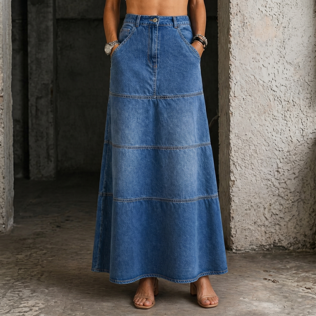 Mary Mid-Length Denim Skirt – Bella Taylor - New York