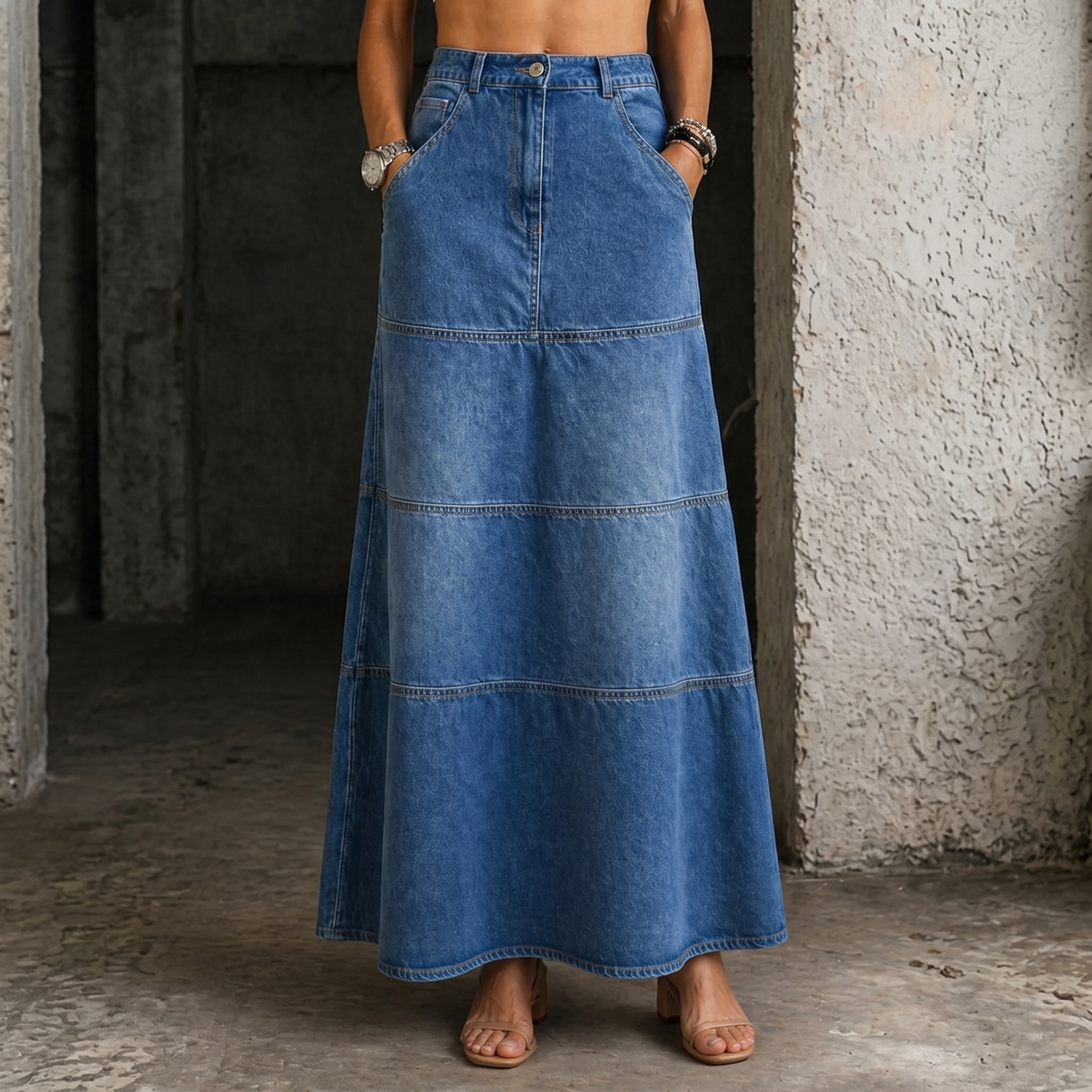 Mary Mid-Length Denim Skirt – Bella Taylor - New York