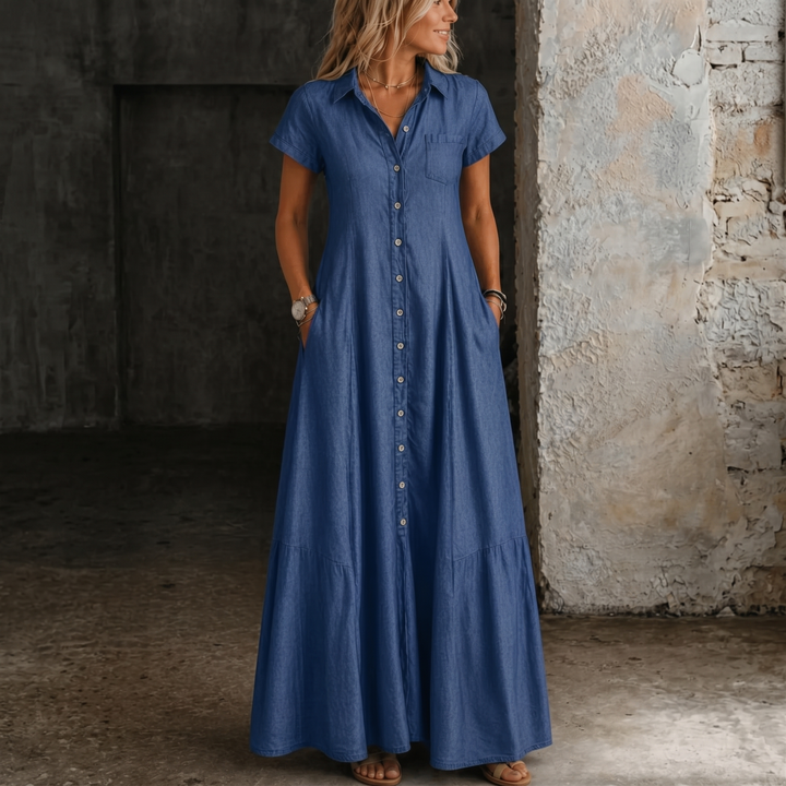Mandy | Long Denim Dress