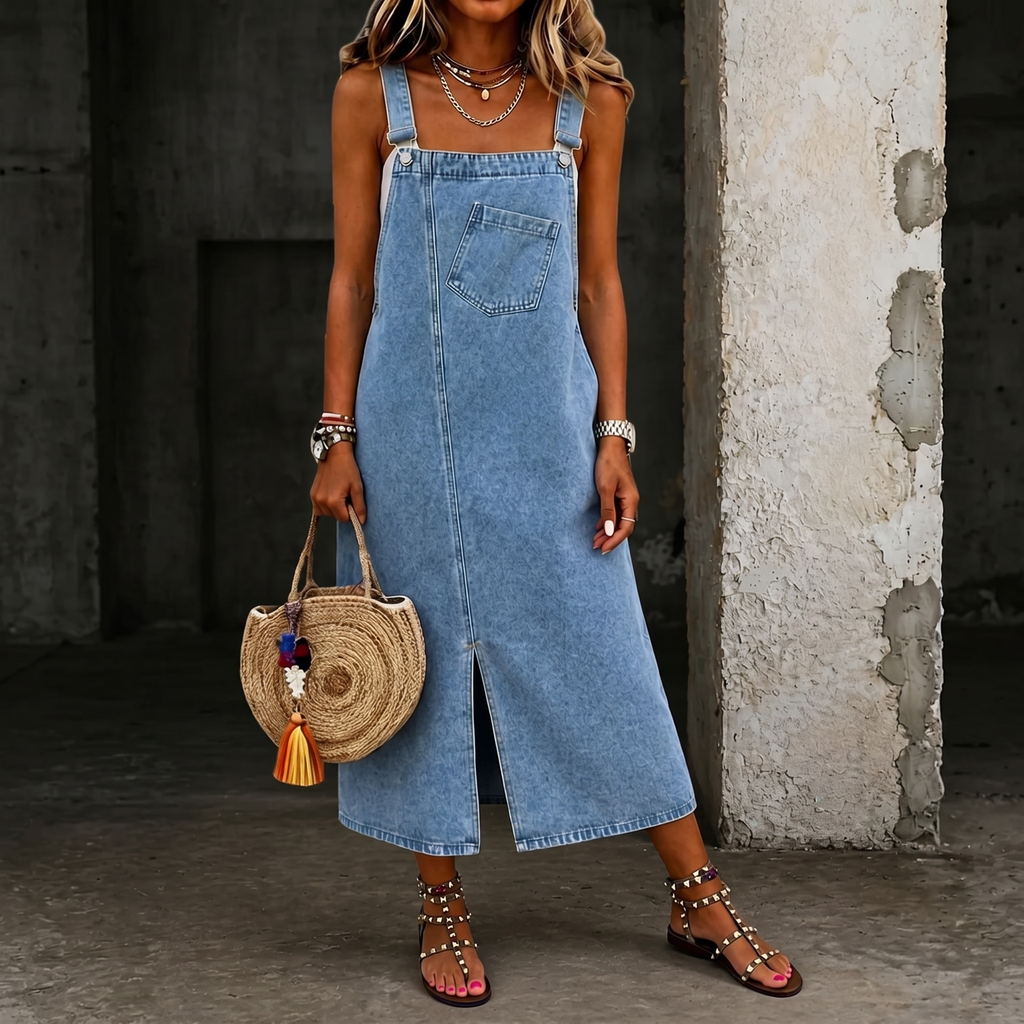 Susan Denim Jumper Dress – Bella Taylor - New York