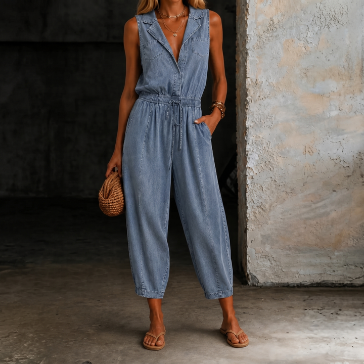 Rosalia |  Sleeveless Denim Jumpsuits