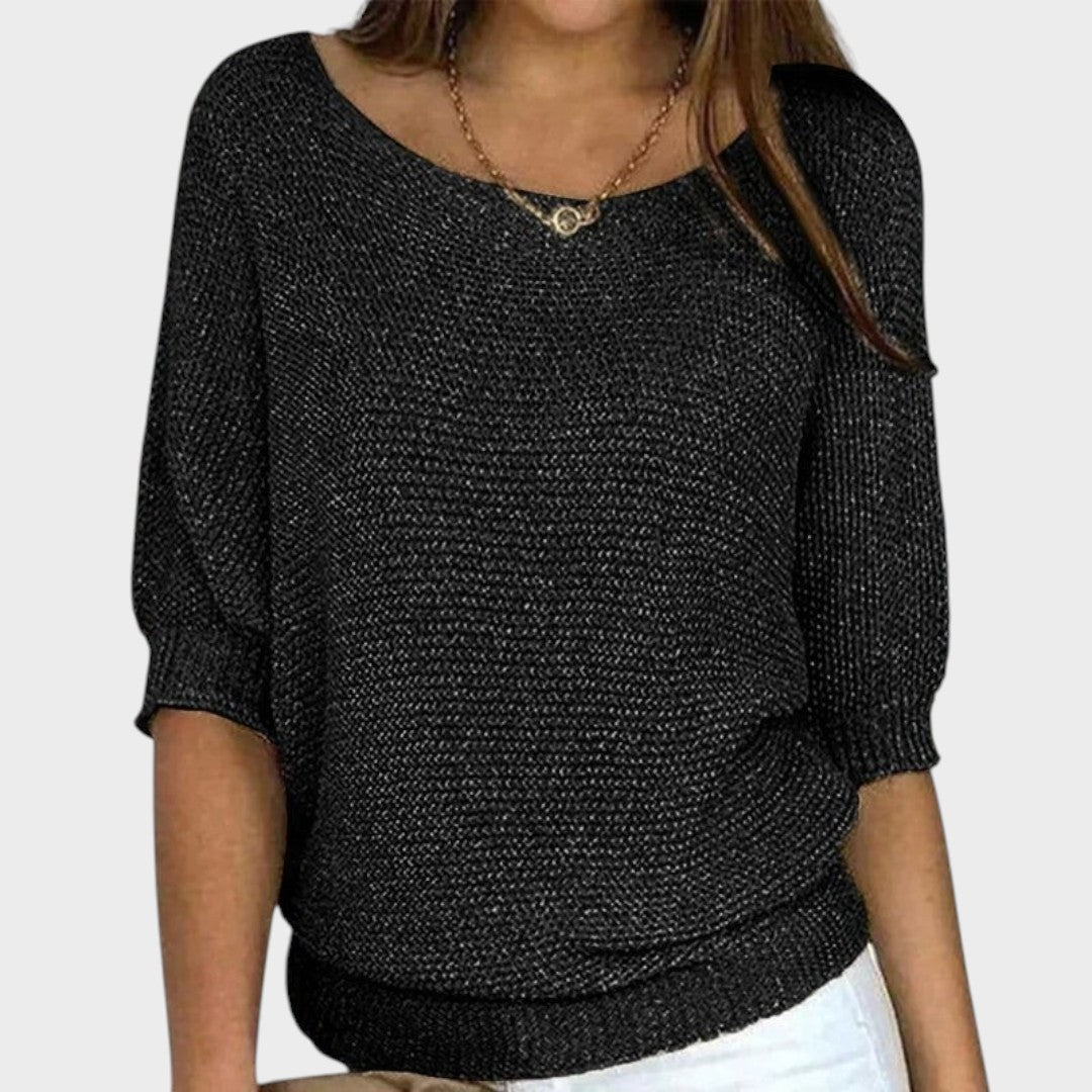 Carolina | Three-Quarter Sleeve Knit Sweater