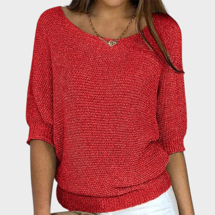 Carolina | Three-Quarter Sleeve Knit Sweater