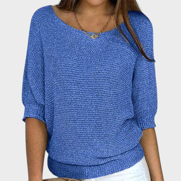 Carolina | Three-Quarter Sleeve Knit Sweater