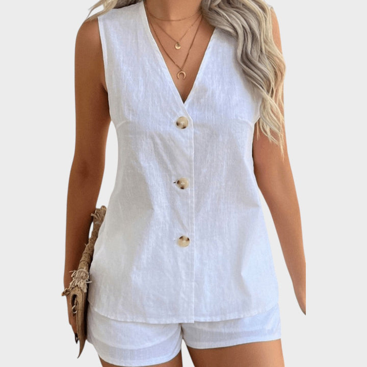 Loren |  Vest and shorts set