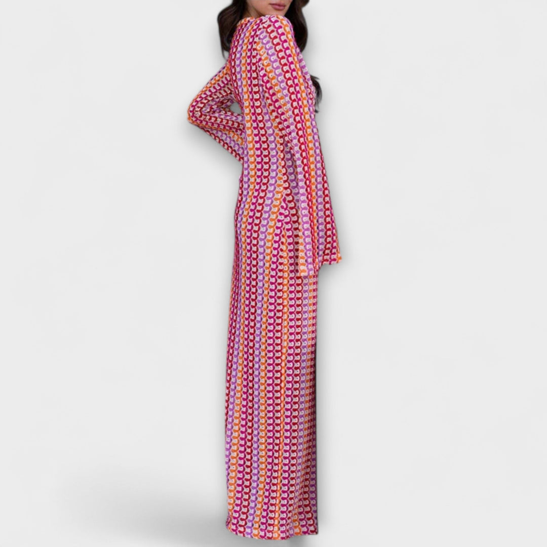 Elina | Maxi dress with V-neck and summer style