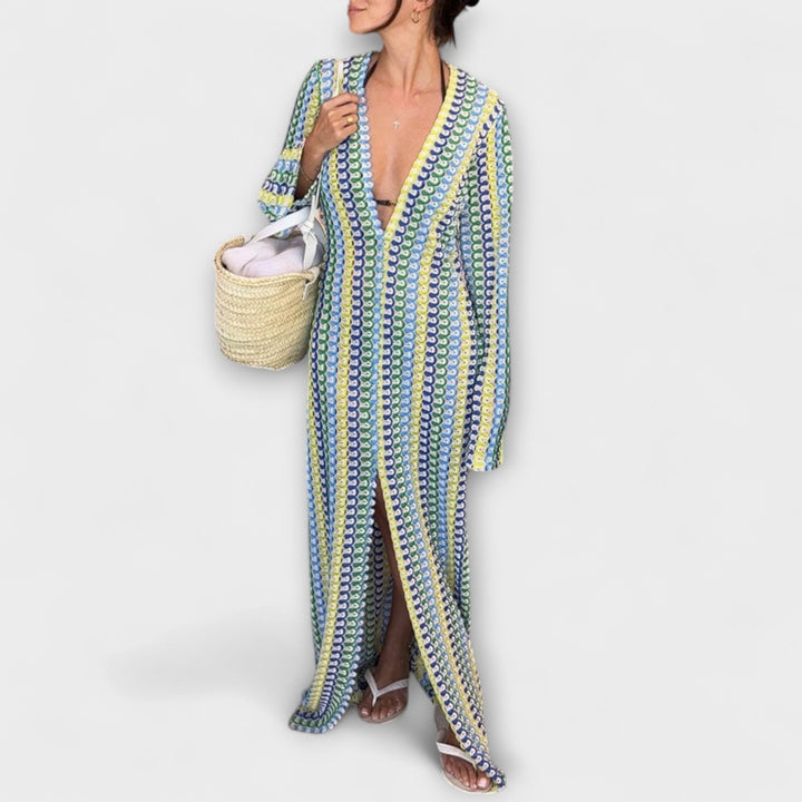 Elina | Maxi dress with V-neck and summer style