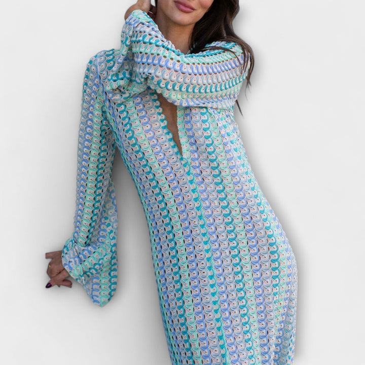 Elina | Maxi dress with V-neck and summer style