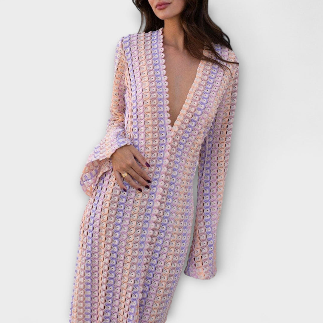 Elina | Maxi dress with V-neck and summer style