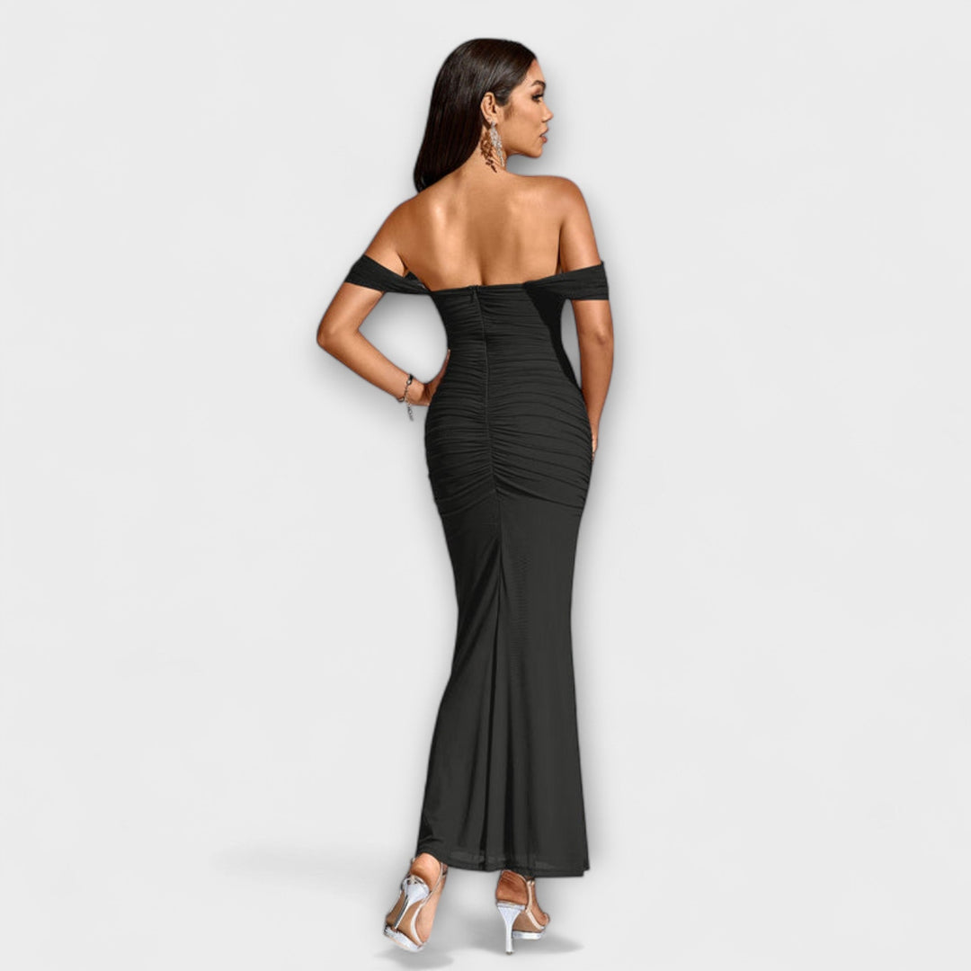 Lone | Off-Shoulder Bodycon Dress with Ruching