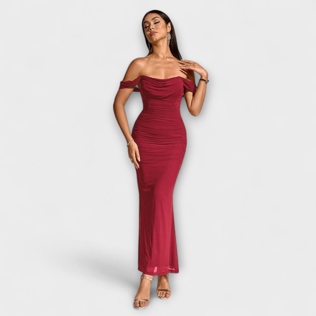 Lone | Off-Shoulder Bodycon Dress with Ruching