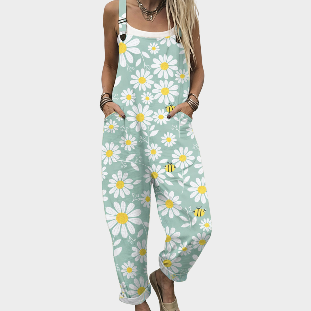 Fern Printed Overalls for Women