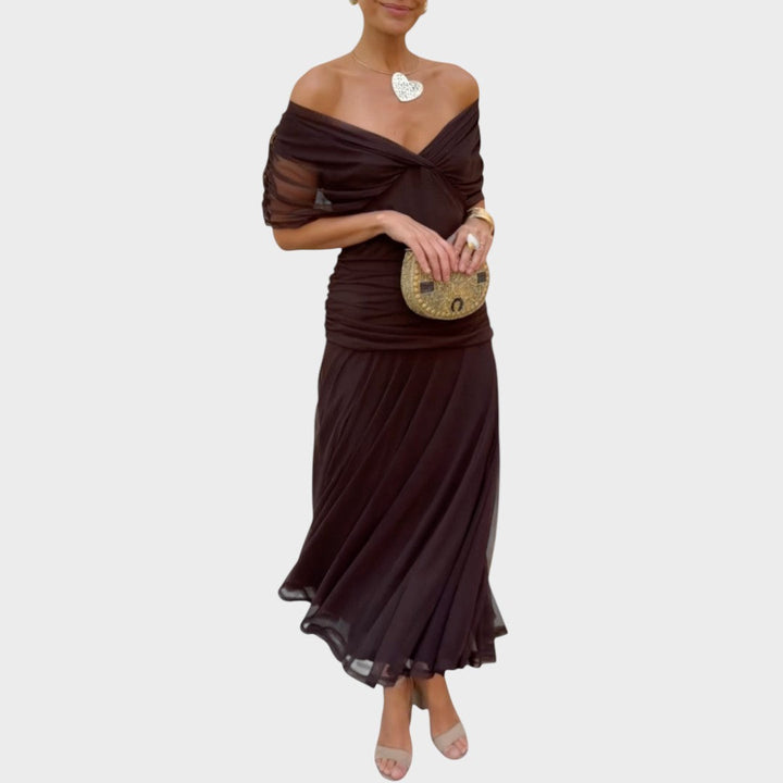 Lora | Long Dress with V-Neck