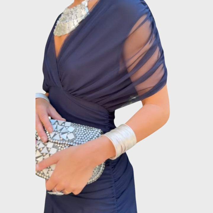 Lora | Long Dress with V-Neck