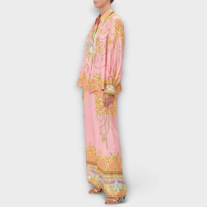 Sage |  Mermaid Relaxed Shirt and Elastic Waist Pants Set