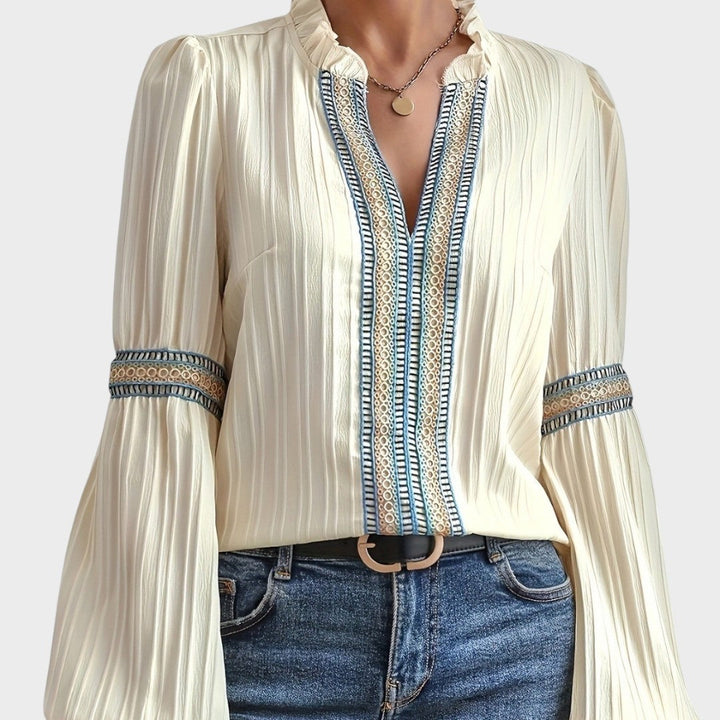 Isla | Vintage Blouse with V-neck