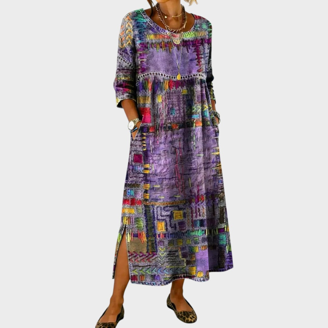 Manuela | Boho Printed Dress