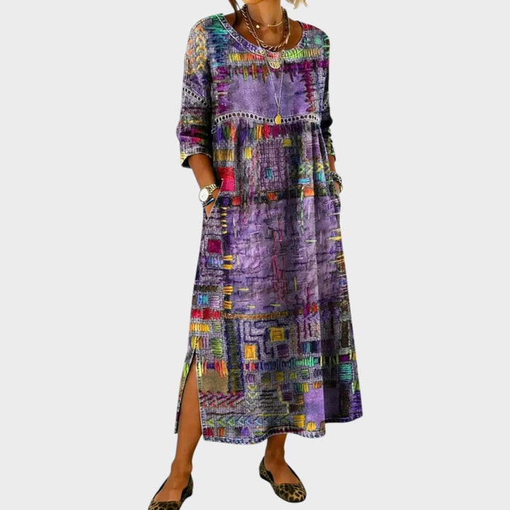 Manuela | Boho Printed Dress