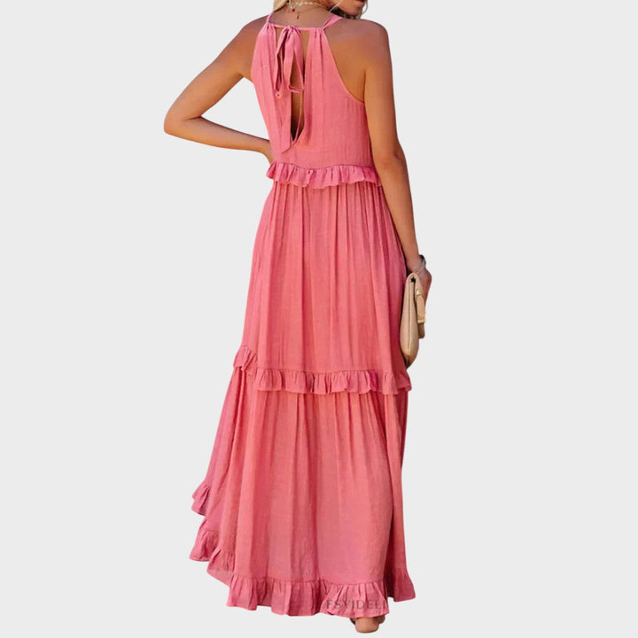 Landry | Sleeveless Dress with Ruffle Trim