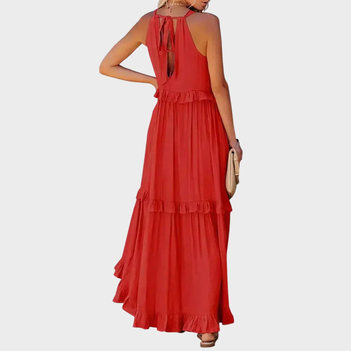 Landry | Sleeveless Dress with Ruffle Trim