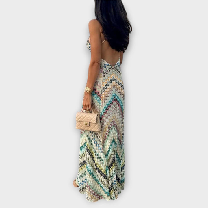 Remi | Maxi dress with colorful chevron pattern by Missoni