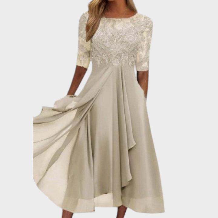 Gabhi | Midi Dress with Lace Details