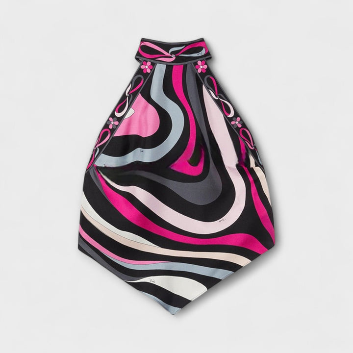 Everly | Halter Top and Asymmetrical Midi Skirt Set