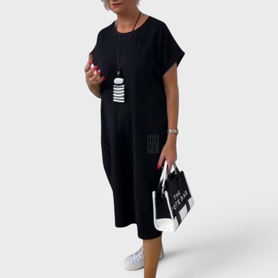 Nicole | Flowing Midi Dress with Pockets