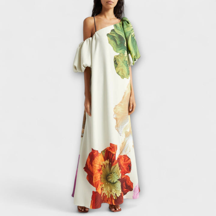 Melody | Asymmetrical Maxi Flower Dresses