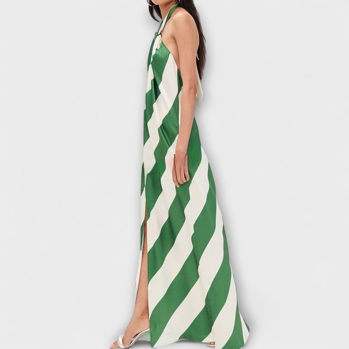Marlowe | Striped Maxi Dress with Open Back