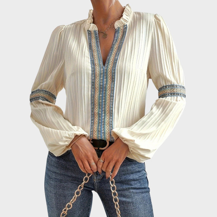Isla | Vintage Blouse with V-neck