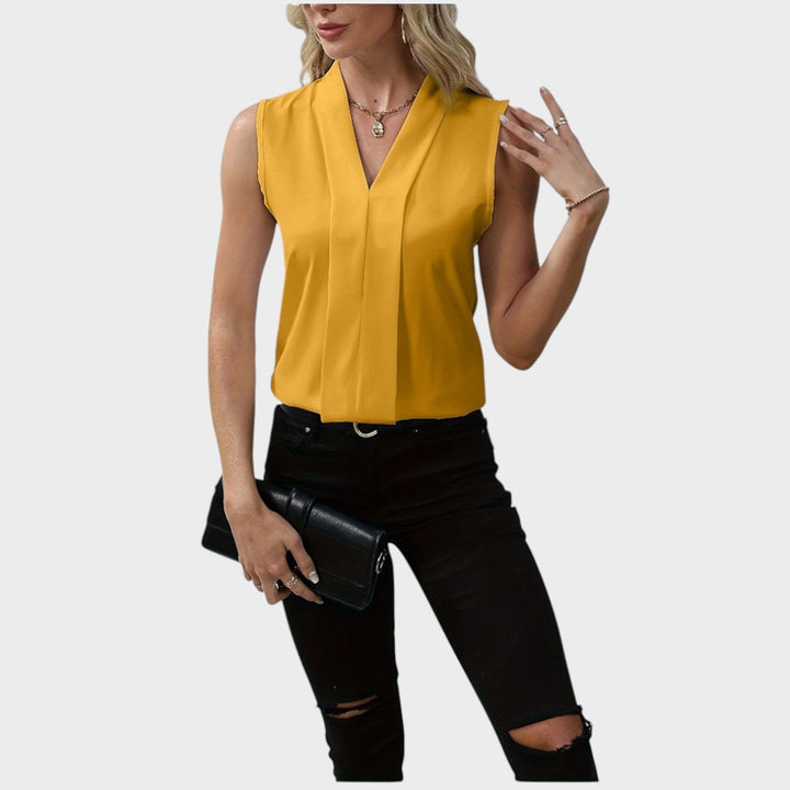 Roma | Sleeveless Blouse with V-Neck