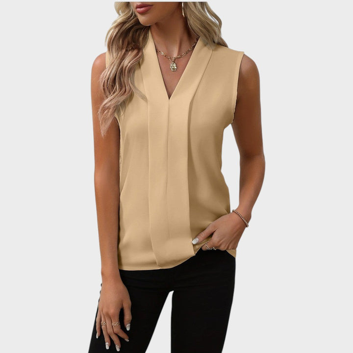 Roma | Sleeveless Blouse with V-Neck