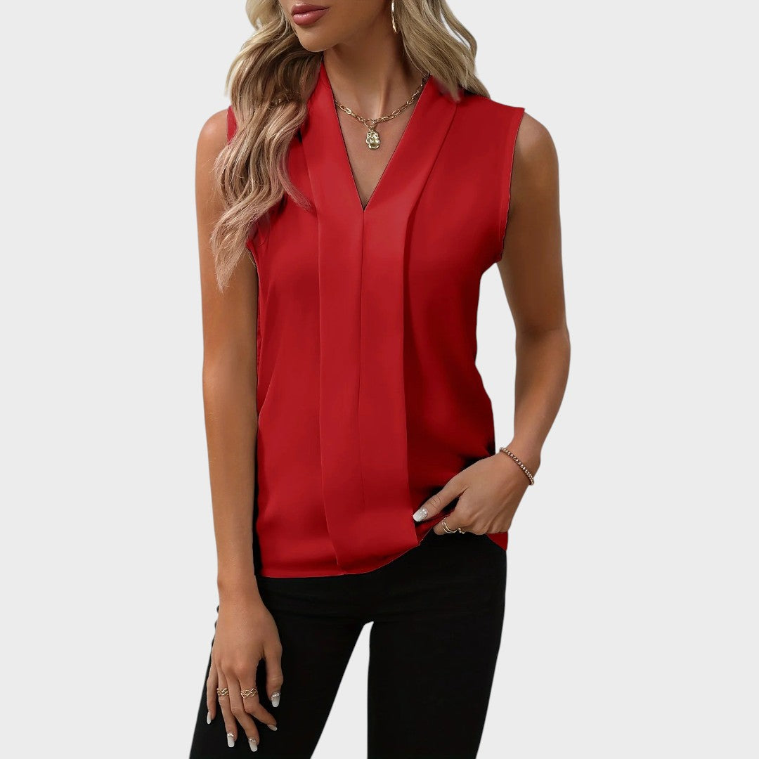 Roma | Sleeveless Blouse with V-Neck