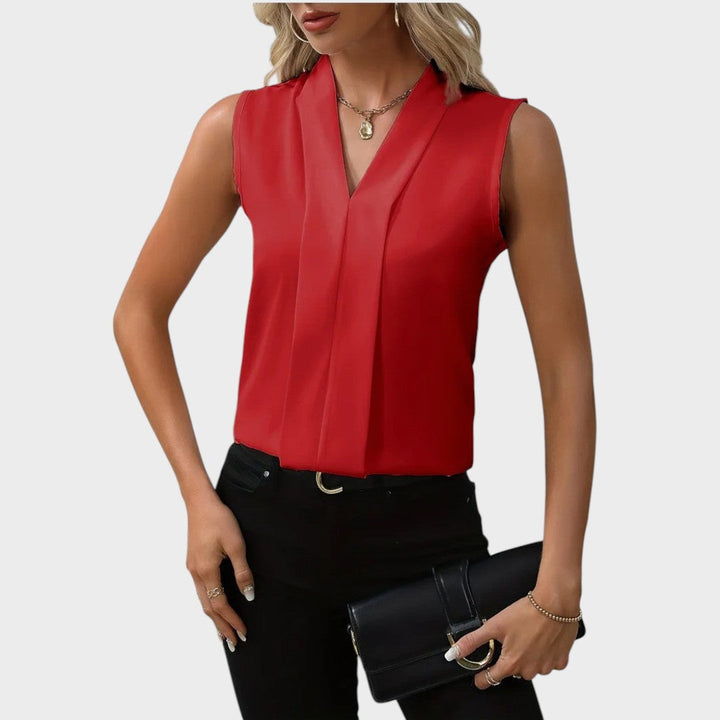 Roma | Sleeveless Blouse with V-Neck