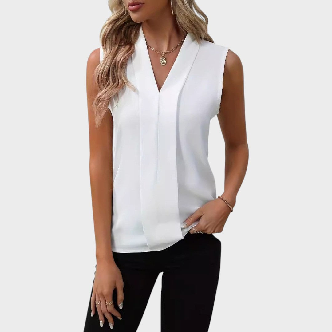 Roma | Sleeveless Blouse with V-Neck