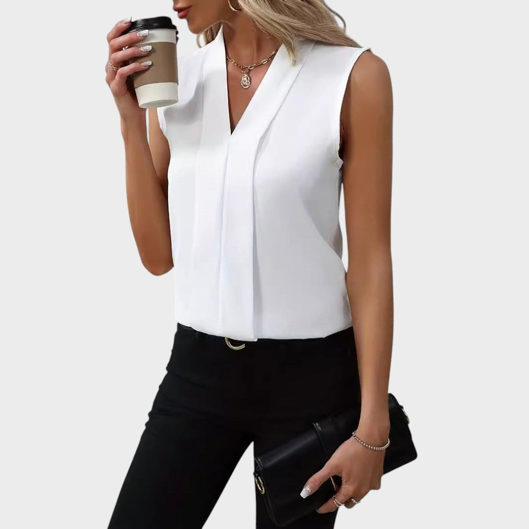Roma | Sleeveless Blouse with V-Neck