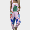 Rosie Pink Floral Overalls for Women