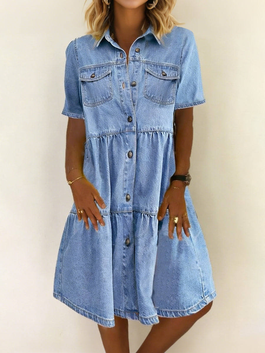 Sophia Elegant Denim Dress – Bella Taylor - New York